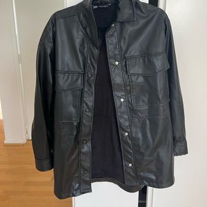 Faux Zara Leather Shacket